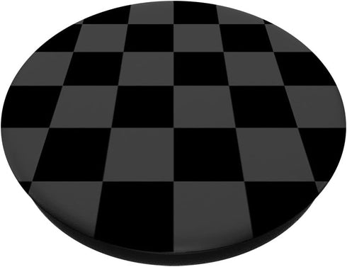 Checkered black and grey design checker print for Women men PopSockets Standard PopGrip