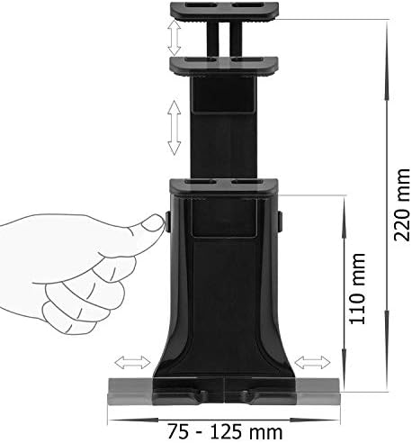 Universal 2 in 1 Car Cup Holder Tablet Mount - Upgraded 9" Long Neck iPad Holder for All Cellphones/Tablets up to 12.9"