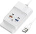 Charging Stand for iPhone 15 Pro, USB Hub 4Port 5FT with Phone Holder, Compatible with iPhone 15/14/13/12/11