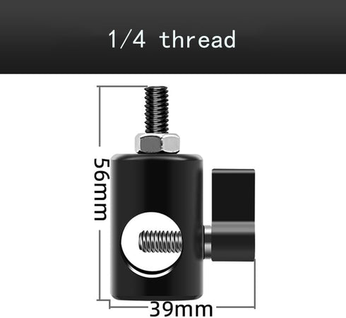 TEHAOUU 1/4 16mm Stainless Steel Light Stand Adapter, Photography Studio Live Broadcast Tripod Converter, Compatible