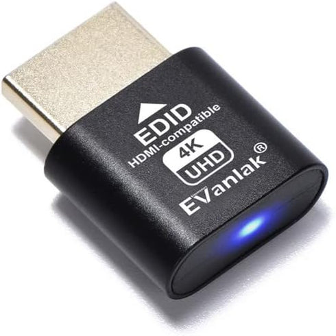 HDMI Dummy Plug Headless Ghost Display Emulator, Premium Aluminum PC 3-Pack