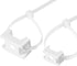 100 Pcs Cable Zip Tie Saddle Type Mounts with 8" Cable Ties and Tapping Screw, White