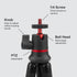 PULUZ Portable Phone Tripod with Wireless Remote and Clip, Flexible Cell Phone Tripod Stand for Video