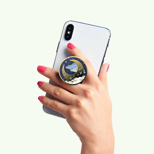 PopSockets Phone Grip with Expanding Kickstand: Enamel Fly Me To The Moon for Phone