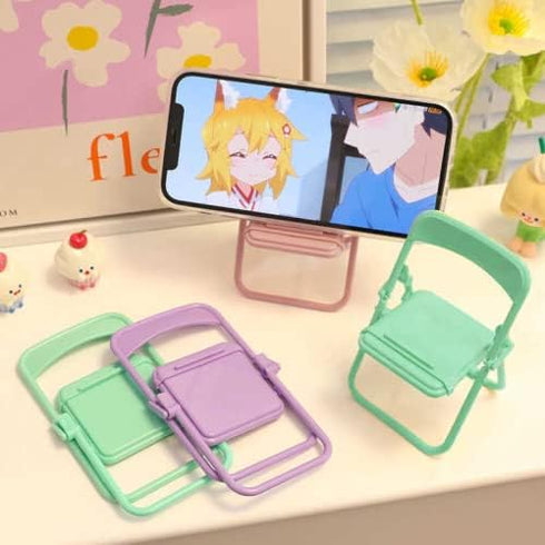 Cute Chair Cell Phone Stand for Desk, 3PCS Funny Holder Compatible with Smartphone/Phone/Pad/Tablet/E-Readers