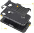 Case with Clip for Galaxy A10s, Nakedcellphone Black Rugged Cover with Finger Grip Stand, Built-in Mounting Plate, Belt