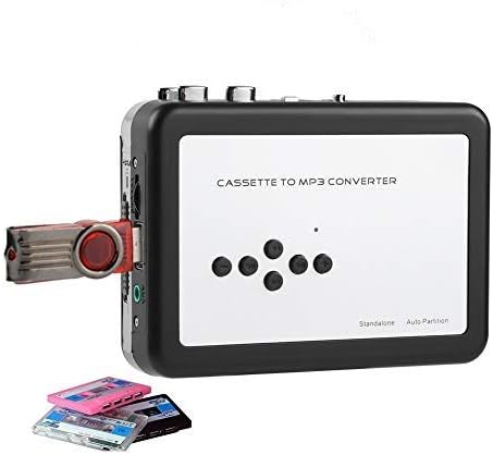 Wendry Cassette mp3 Converter, Portable Cassette Tape to MP3 Converter USB Flash Drive