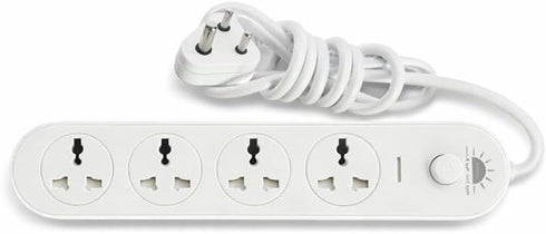 Meeneso Heavy Duty 4 Socket Extension Board with Master Switch, 6A 250V Power