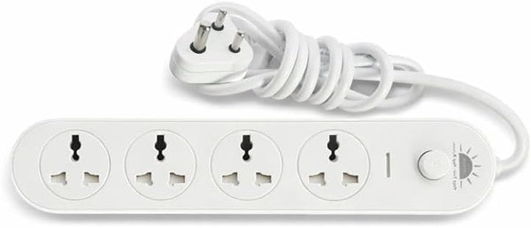 Meeneso Heavy Duty 4 Socket Extension Board with Master Switch, 6A 250V Power