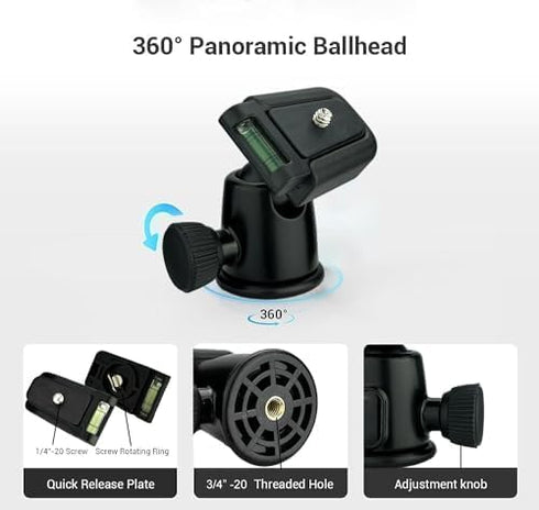 Acuvar Universal Tablet Mount and Smartphone Holder for All Tablets and Smartphones (10) + Ball Head