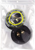 1 Pair 3-Inch Double Binding Round Gold Plate Push Spring Loaded Jacks for Speaker Box Terminal Cup