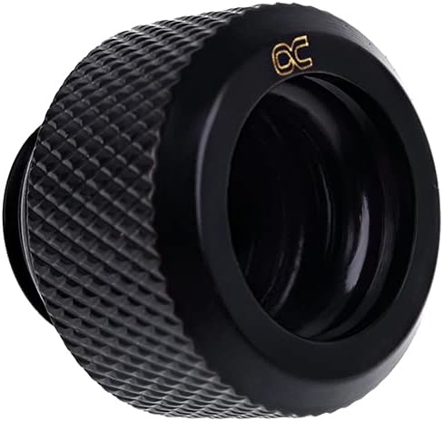 Alphacool 17262 Eiszapfen 13mm HardTube Compression Fitting - G1/4 Knurled Deep Black Water Cooling Fittings