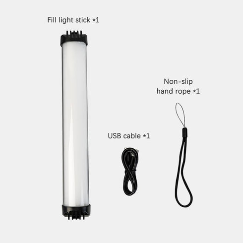 RGB Handheld Photography Lamp, Dimmable LED Light Portable Vlog Light with 2000mAh Battery, Adjustable Music Rhythm