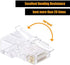 VCELINK 100-Pack RJ45 Cat5e Cat5 Pass Through Connectors, Modular Plugs for Solid or Stranded UTP Network Cable