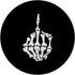 PopSockets Swappable PopGrip: Offensive Biker Middle Finger Skull