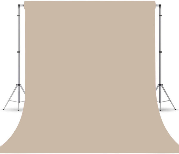TERSUM Beige Photo Backdrop,Photo Booth Portrait Photography Backdrops,Studio Beige Backdrop for Photoshoot Streaming