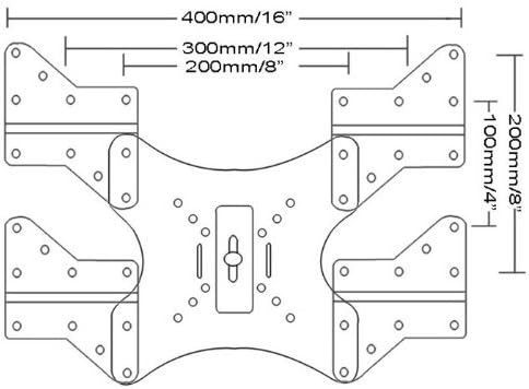 VideoSecu Mount Adapter Plate for LED LCD Plasma 3D TV Wall Mount Bracket, VESA 200 to 400