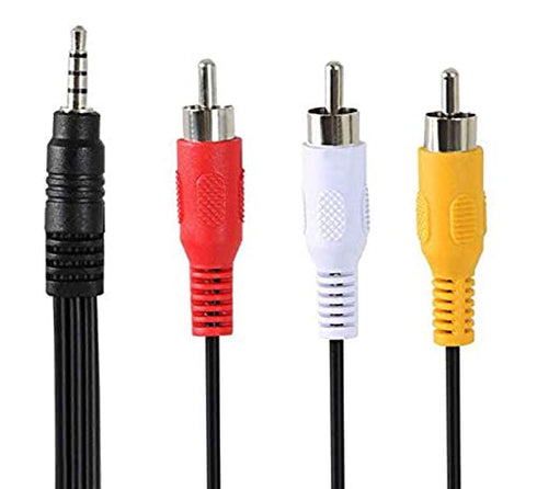 MaxLLTo 5ft 3.5mm 4-din 3 DCR-TRV240 DCR-TRV140 DCR-TRV130 DCR-TRV120 Long Mini AV Plug Male to RCA AV Male A/V TV