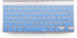XSKN Hebrew Language Blue Color Silicone Keyboard Skin Cover for 2015 and Earlier MacBook