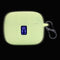TAGRY X08 Wireless Headphone Case - Fluorescent Night Yellow Silicon Cover with LED Window & Dual Carabiner.