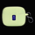 TAGRY X08 Wireless Headphone Case - Fluorescent Night Yellow Silicon Cover with LED Window & Dual Carabiner.