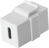 USB C Keystone Jack Inserts (3-Pack) - USB 3.1 Type-C Module Coupler Adapters Female to Female Snap-in Connector