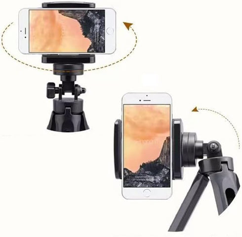 ThtRht 2 Pack 1/4 Inch Mini Phone Tripod Extendable Mini Camera Tripod with Phone Clip Screw Portable Selfie Stick