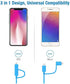 Apple MFi Certified 2 in 1 iPhone Charger Lightning Cable and Micro USB to USB Cord, Compatible with iPhone X, 8, 7 Plus
