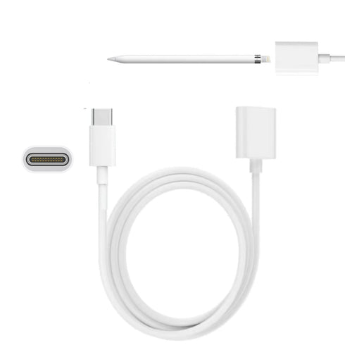 USB C to Apple Pencil Adapter 3.3FT Charger Compatible with Apple Pencil 1st Generation for iPad USB C Port