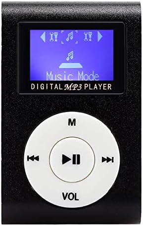 GOWENIC Mp3 1.8Inch Mp3 Mp3 3.5Mm Portable Player, Lcd Screen Mini Digital Music Player Metal Mini Clip Support Memory