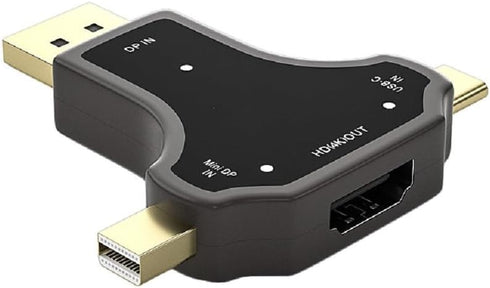 Replacement Mini DP TYPEC to HDMI Converter 3 in 1 4K30HZ Compatible with Mac Laptop, USBC DP External HDMI Adapter