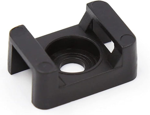 iexcell 100 Pcs Black 9 mm Cable Tie Base Saddle Type Mount Wire Holder