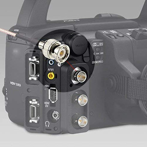 1.0/2.3 75 3 1m 2-Pack 3G BINGFU DIN Male to BNC Male Ohm Video SDI Cable feet for HD SDI Video Recorder Camera Assist