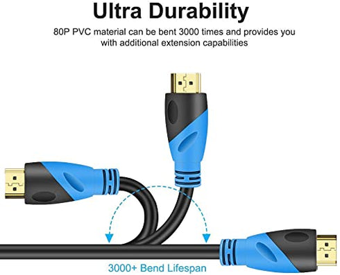 8K 5FT 2.1,48Gbps) 8K@60HZ 4K@120HZ 2K 1080P 3D PS4/PS5 HDMI Cable (HDMI Ultra High Speed Gold Plated
