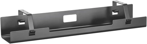 POUT Universal Wide Under Desk Cable Management Tray Organizer - 23.6 x 5.3 inch Sturdy Stylish Black Steel