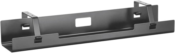 POUT Universal Wide Under Desk Cable Management Tray Organizer - 23.6 x 5.3 inch Sturdy Stylish Black Steel