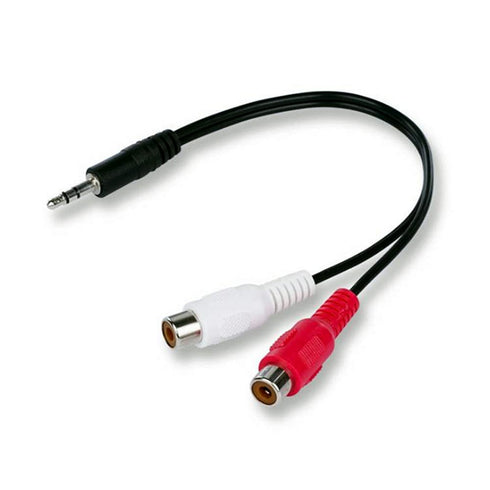 8 Inches 3.5mm Male to 2 RCA Female Jack Stereo Audio Y Cable Adapter 2 Pack for Smartphones, Tablets, MP3