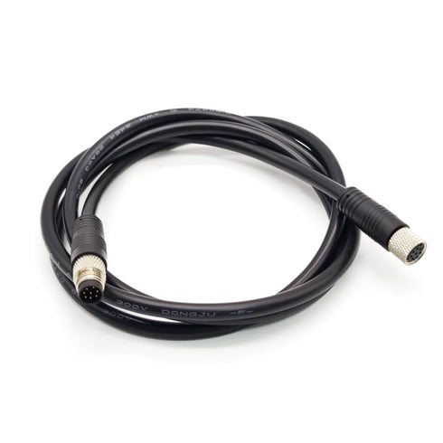 M8 8Pins Male to Female Connector Cable, A Code Straight Molding Aviation Sensor Electrical PVC Cable 1M