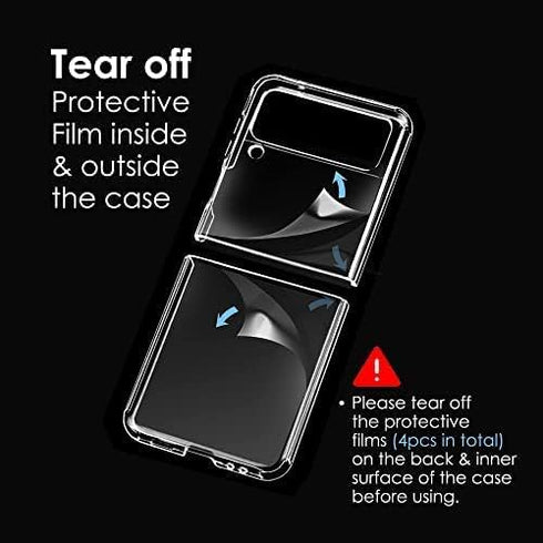 Clear Shockproof Case for Samsung Galaxy Z Flip 3, Slim Thin Protective Silicone Cover for Flip3 5G Phone