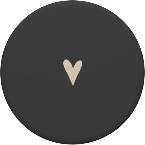 Beige/Sand/Tan Cute Heart Love Romantic PopSockets Standard PopGrip