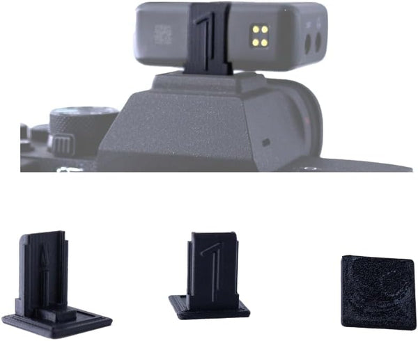 Cold Shoe Mount Replacement for DJI Mic, 3D Printed, Fits Camera Hot Shoe (3 Pack), Black, BCDM1M