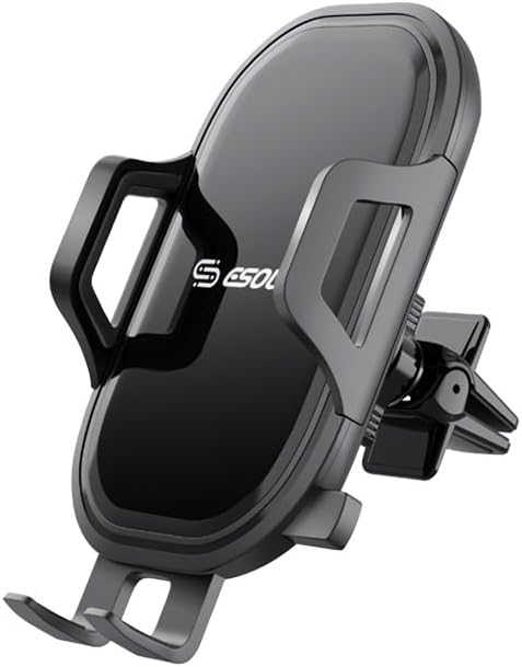 Esoulk 360 17/16/15/14/13 One-Touch Air Vent Car Phone Holder, Push Button Release Vent Phone Mount, Rotation Phone