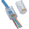 100pcs RJ45 Pass Through Modular Plug Network Cable Connector End 8P8C for CAT6
