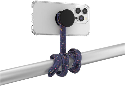 PopSockets Flexible Phone Mount & Stand, Universal Device Tripod Mount - Circus Regrind French Navy.