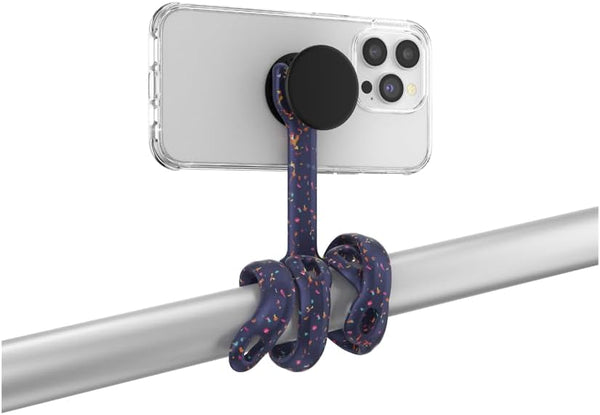 PopSockets Flexible Phone Mount & Stand, Universal Device Tripod Mount - Circus Regrind French Navy.