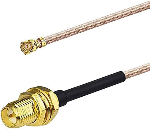 Bingfu Dual Band Wifi Antenna 2.4GHz 5GHz 3dBi MIMO RP-SMA Male (2-Pack) with 12 inch u.fl to RP-SMA Cable