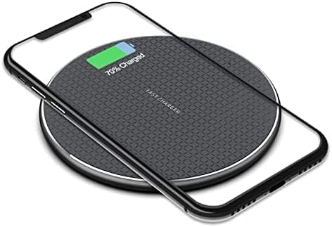 Universal 10W Wireless Fast Charging Pad for All Mobile Devices, Compatible with iPhone/Android/Samsung Models + More