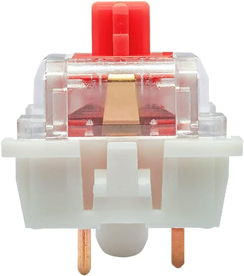 Granvela 66 Pieces Gateron KS-9 Red Switches for Mechanical Keyboards, 3-pin White-Shell Supporting SMD RGB Light