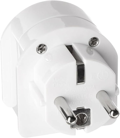 Ceptics SA-EU South Africa to Europe Schuko Grounded Plug Adapter (250V - Max 13A)