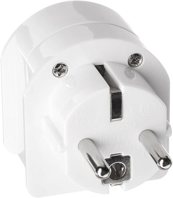 Ceptics SA-EU South Africa to Europe Schuko Grounded Plug Adapter (250V - Max 13A)